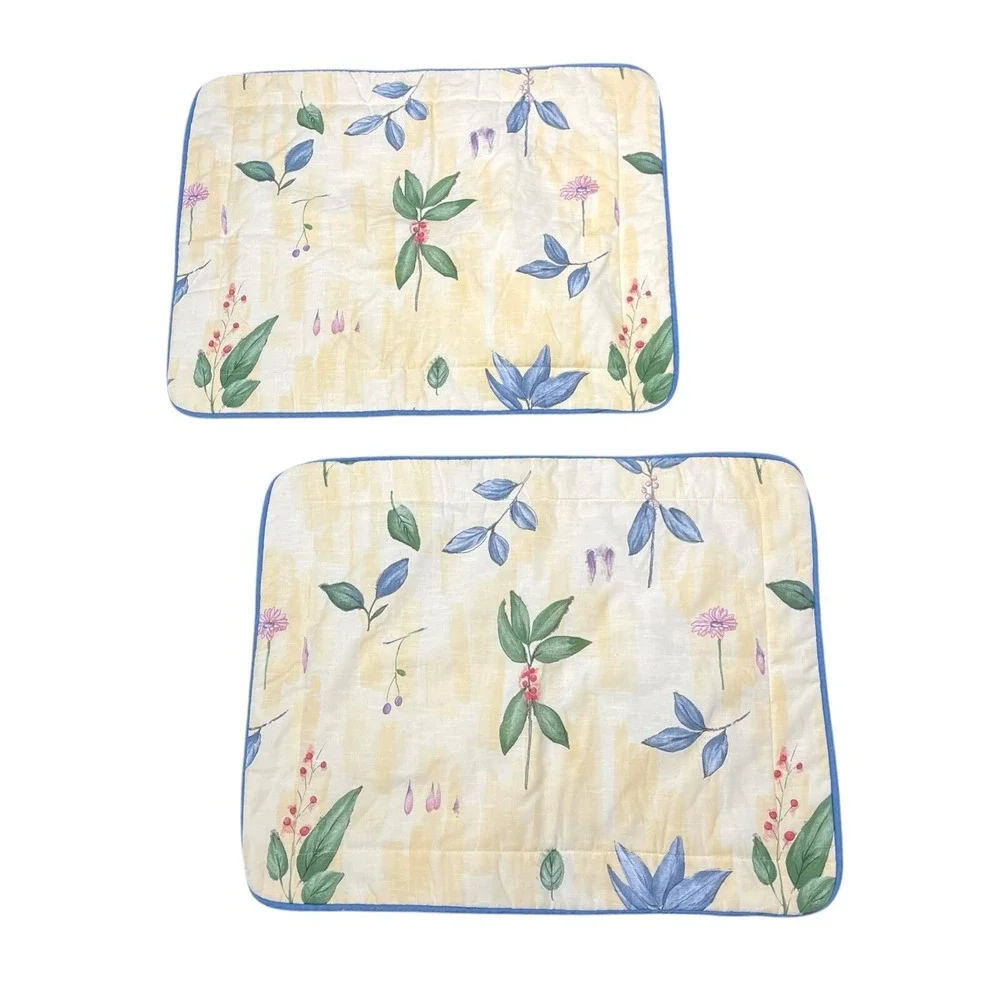 Croscill Botanica Gazebo Pillow Standard Sham Set Yellow Floral‎ Garden Print